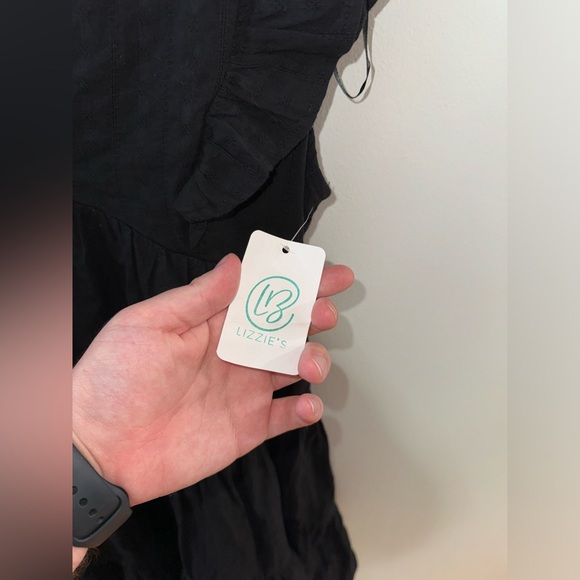 NWT MD Lizzie’s Boutique Black Ruffle Dress - Picture 6 of 10